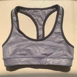 New manduka metallic sports bra